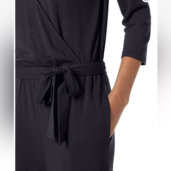 Daily Ritual- Oversized Emerald Green Soft Wide Leg Elbow-Sleeve Jumpsuit, XL - Picture 7 of 14